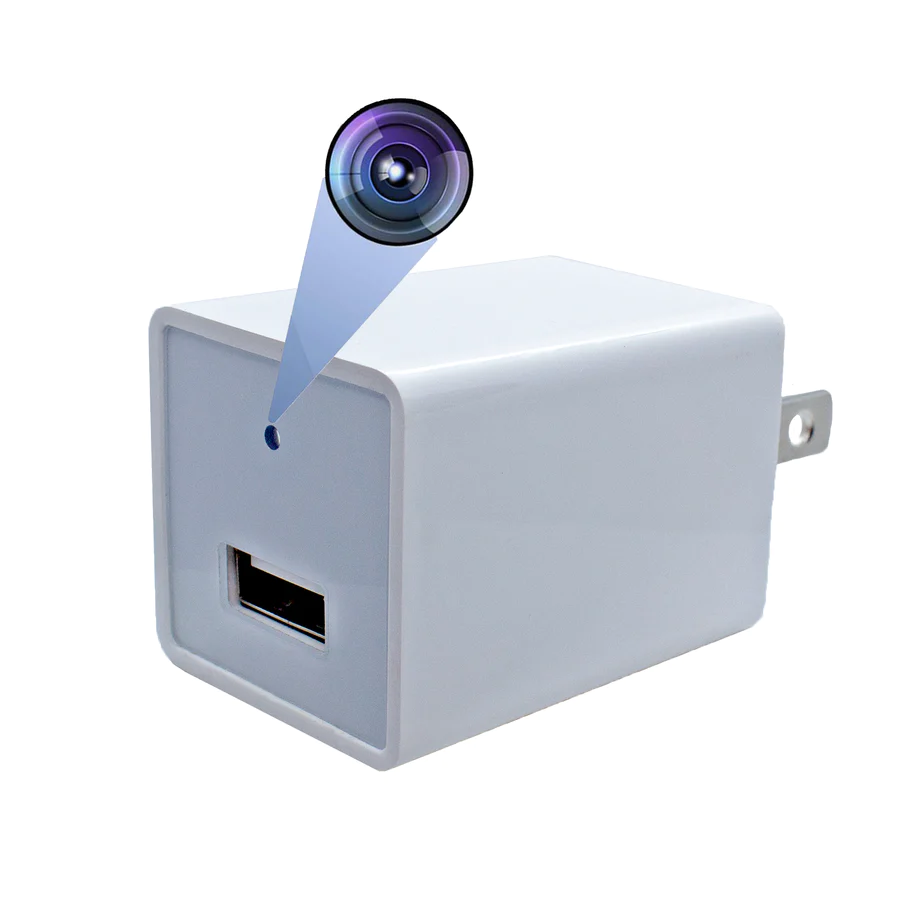Spy USB Charger with WiFi 1080P White