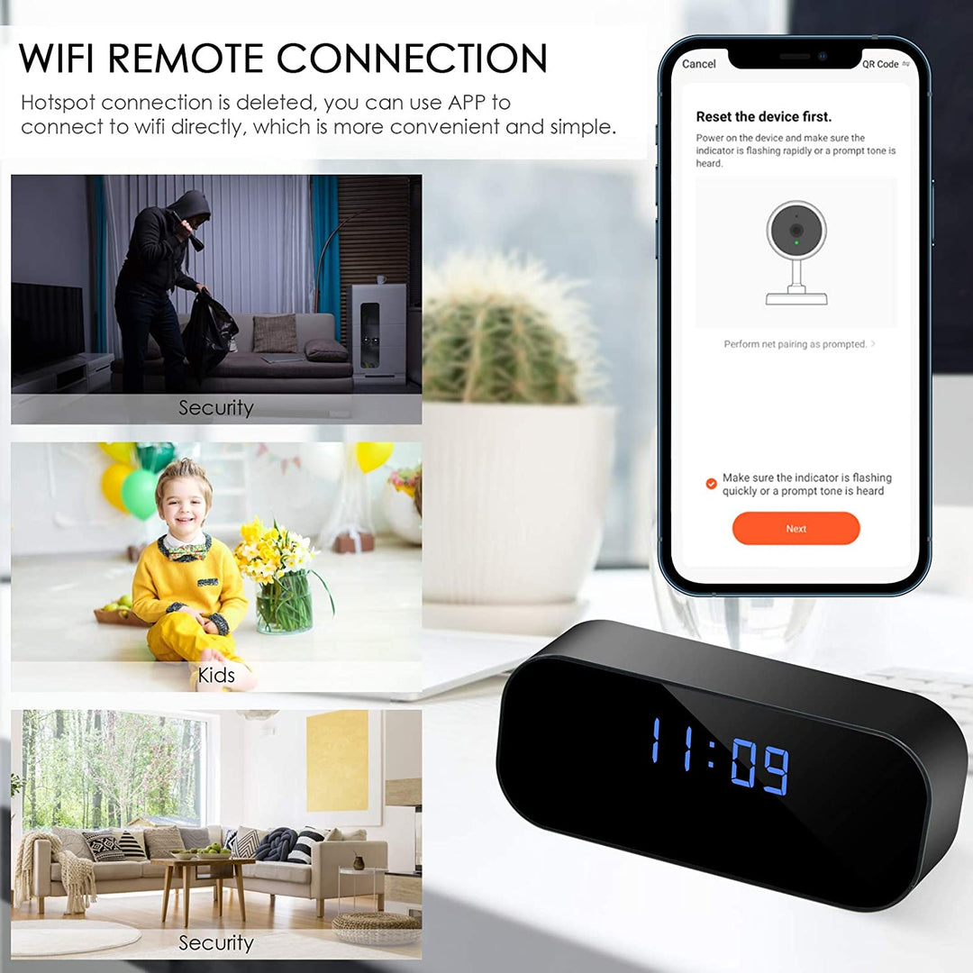 Mini WiFi Clock Camera